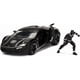 thumbnail image 1 of Rubber Marvel Black Panther & Lykan Hypersport Coche fundido a presión, vehículo a escala 1:24 y figura coleccionable de 2,75, 1 of 4