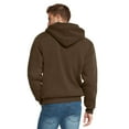 thumbnail image 5 of 9 Crowns Essentials Mens Full Zip Sherpa Lined Fleece Hoodie Jacket (Brown, XX-Large), 5 of 5