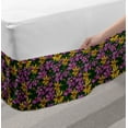 thumbnail image 2 of Floral Bed Skirt, Repeating Colorful Garden Art with Lilies, Elastic Bedskirt Dust Ruffle Wrap Around for Bedding Decor, 4 Sizes, Multicolor, by Ambesonne, 2 of 2