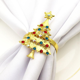 thumbnail image 5 of Anillos para servilletas de árbol de Navidad, juego de 6 anillos para servilletas para decoración de mesa en el hogar, Navidad, Acción de Gracias, vacaciones, dorado Rojo Verde RV011031-00109SDJ, 5 of 5