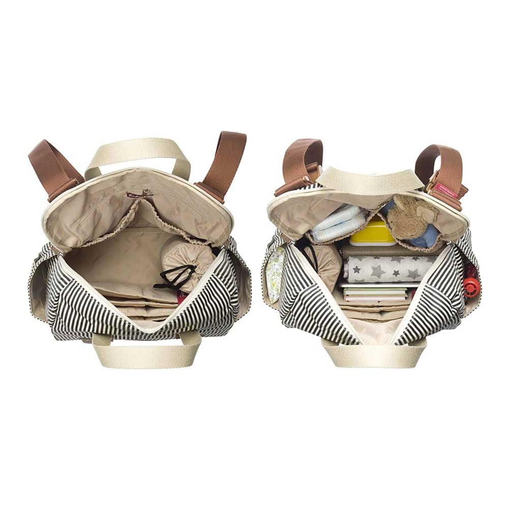 babymel robyn convertible backpack navy stripe