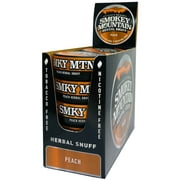 Smokey Mountain Herbal Snuff - Tobacco & Nicotine Free - 10 Cans -Peach