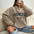 thumbnail image 4 of XINXIAOO Hoodies Sweatshirt for Women Long Sleeve Womens Hoodies Pullover Soft Hoodie Coffee Sweatshirt Women Fall Jacket Women Trending Clothes, 4 of 5