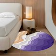 thumbnail image 2 of Round Rugs 3Ft, Purple Coastal Beach Round Area Rug Washable Indoor Throw Carpet, Modern Gradient Abstract Sea Waves Small Non Slip Circle Rug for Bedroom Living Room Home Decor Aesthetic, 2 of 8