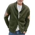 thumbnail image 2 of Pull Homme 2023 New(Fall)Autumn /Winter Chaud Tricoté Pull Mode et Hiver Revers Cardigan Bouton Tricot Pull Homme, 2 of 6