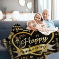 thumbnail image 5 of Anniversary Blanket, Wedding Anniversary Blanket Gifts, Anniversary Romantic Gifts for Couple, Ultra Soft Throw Blanket, Fluffy Blanket, Gift for Boyfriend/Girlfriend, Wife/Husband, 60"x80", 5 of 6
