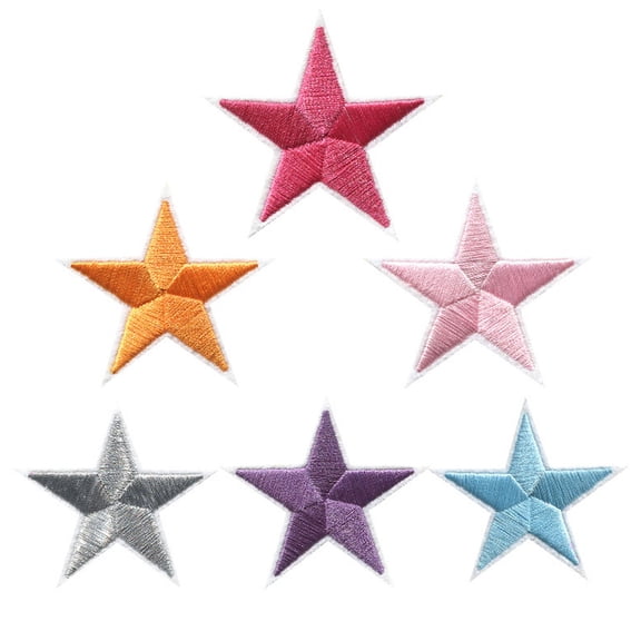 LOLIPPYY 38 Pcs Assorted Color Fabric Patch Stickers for Clothes Decoration, Embroidery Patches for Sewing & Repair