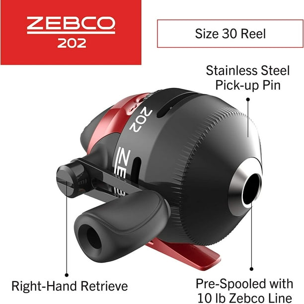 Zebco 202 & Zebco 404 Spincast Reels and 2-Piece Fishing Rod Combos  (2-Pack), Quickset Anti-Reverse Fishing Reels 