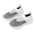 thumbnail image 6 of Domzle Womens Slip on Walking Shoes Comfort Lightweight Casual Sneakers | Non-Slip Breathable Sock Work Shoes Mesh Sport Casual Fashion Tennis Running Sneakers White, 6 of 9