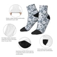 thumbnail image 5 of Fuzoiu Lilies Flowers Print Adult Socks, Crew Moisture-wicking Socks, Unisex Cushion Crew Socks,Casual Sports Ankle Socks, 5 of 7