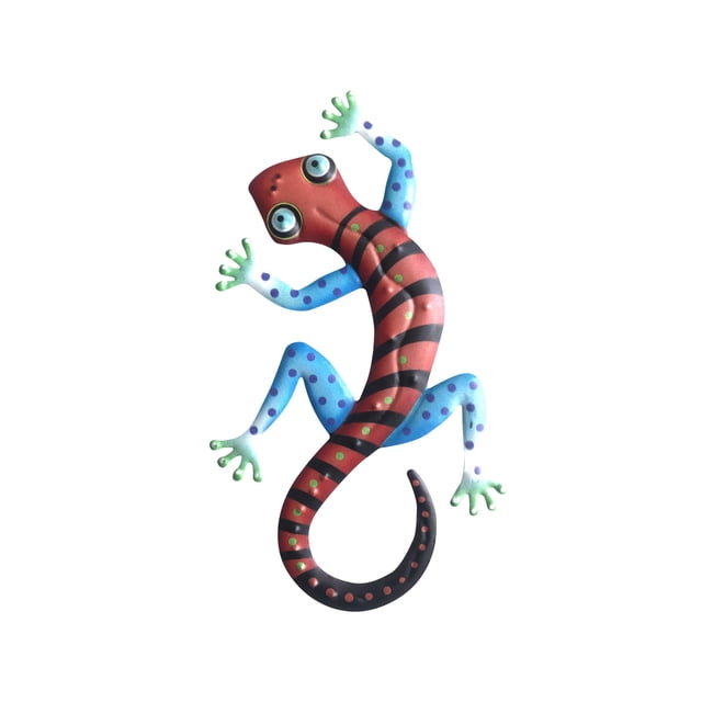 Metal Garden Lizard Decor - Weatherproof Outdoor Yard Art for Backyard & Flower Beds