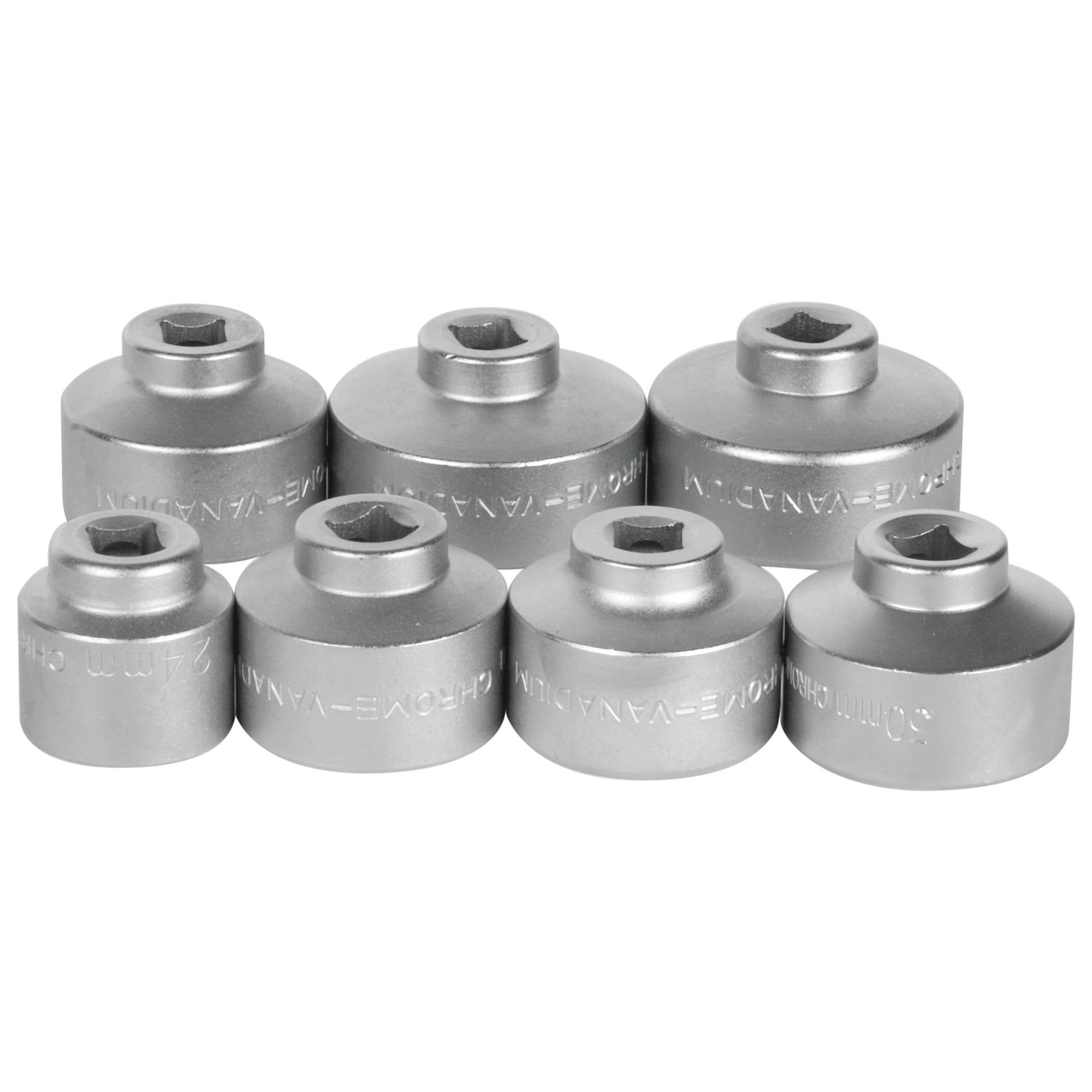 Performance Tool W54085 Oil Cartridge Socket Set (24, 27, 29, 30, 32, 36 and 38mm Sizes)