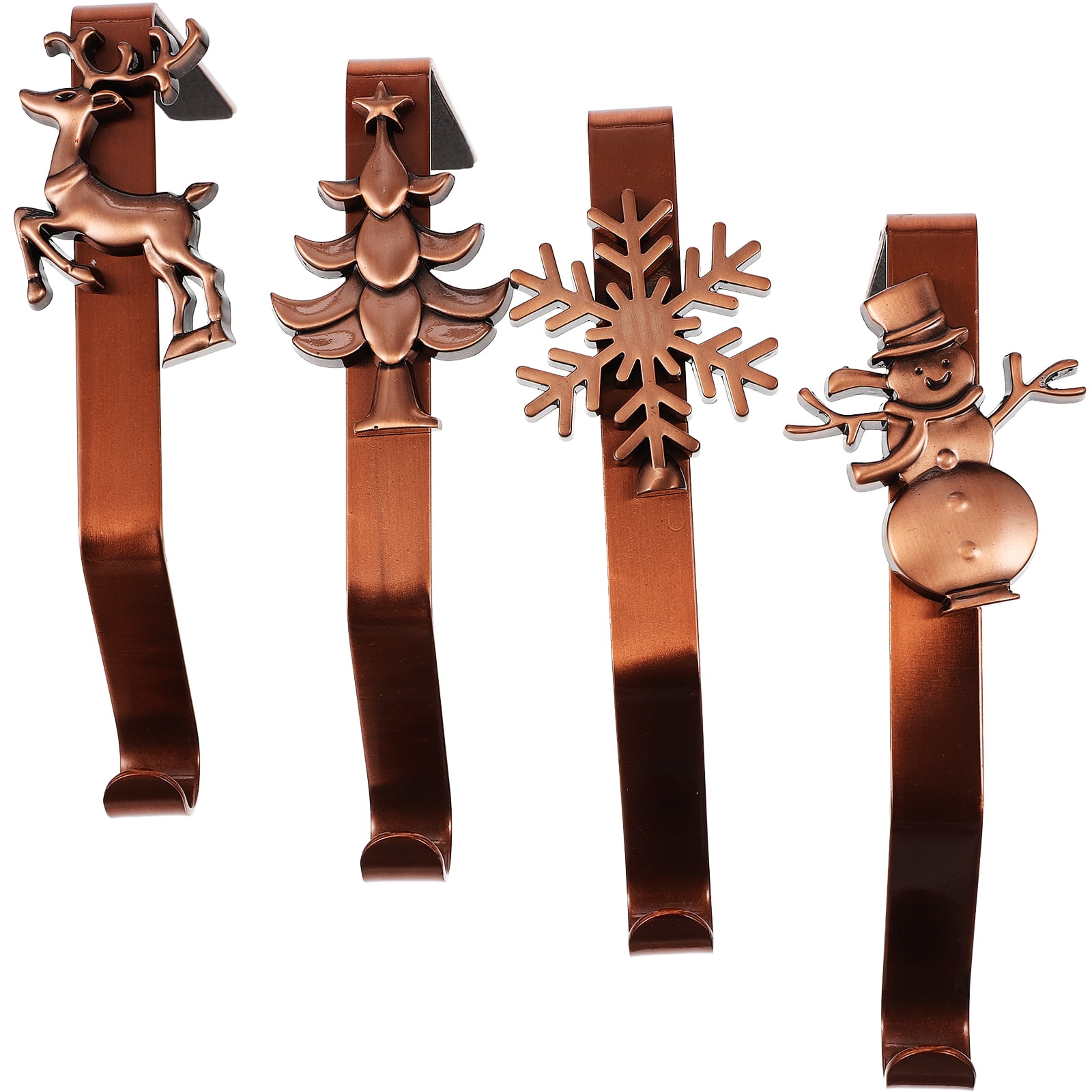 4pcs Iron Art Christmas Fireplace Hooks Stocking Hooks Garlands Hanging