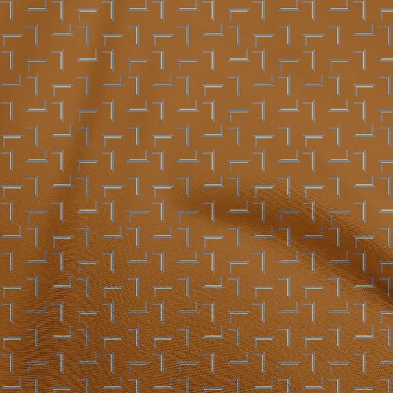 oneOone Viscose Jersey Rust Brown Fabric Abstract Irregular Lines Sewing Fabric By The Yard Printed Diy Clothing Sewing Supplies 60 Inch Wide