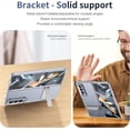 thumbnail image 3 of Clear for Samsung Galaxy Z Fold 3 Case with Kickstand, Built-in Screen Protector [Horizontal & Vertical Stand] Crystal Clear Slim Fit Anti-Yellow Scratch Resistant Shockproof Case, Silver, 3 of 13