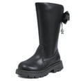 thumbnail image 5 of Puntoco Girls Knee High Boots Fall Boots Winter Snow Tall Boot Dress Shoes for Toddler Little Kid Big Kid Winter Snow Boots for Kids Black 2.5(37), 5 of 9