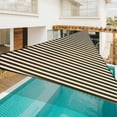 thumbnail image 2 of Yescom 20Ft 97% UV Block Triangle Sun Shade Sail Outdoor Patio Pool Garden Yard Lawn Carport Awning Coffee+White, 2 of 9
