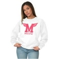 thumbnail image 3 of Meow Cute Crazy Cat Ladies University Women Crewneck Sweatshirt Brisco Brands S, 3 of 5