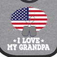 thumbnail image 4 of Inktastic I Love My Grandpa Military Grandson Boys or Girls Baby Bib, 4 of 4