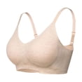 thumbnail image 2 of HVOBTTY Women's Bra Solid Color Wireless Gathered Breathable Comfortable Casual Everyday Daily Wear, XXL, 2 of 4