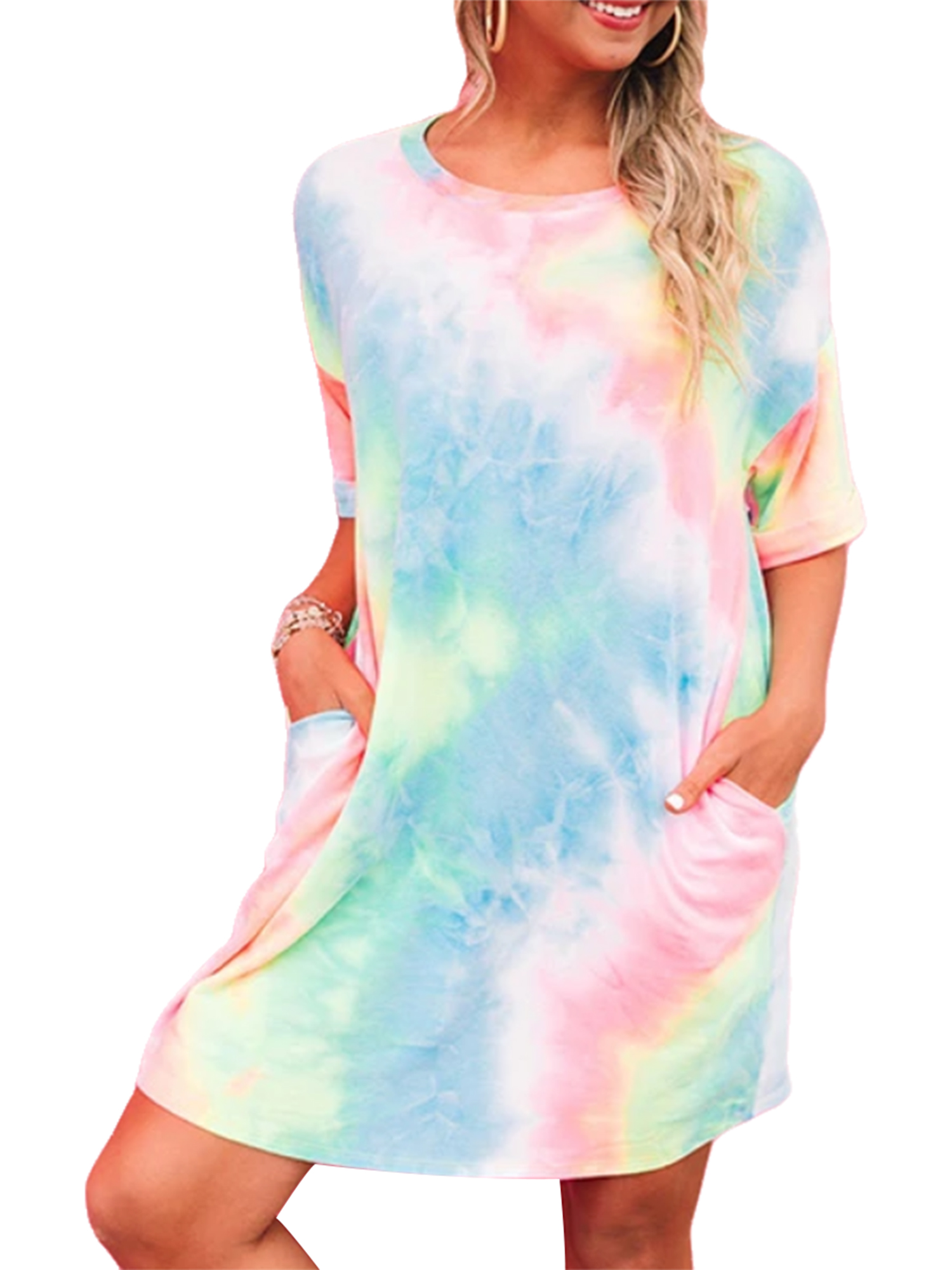 tie dye dress short