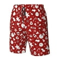 thumbnail image 4 of Zufioo Red Christmas Cheer. for Men's Casual Beach Shorts, Sports Fitness Quick-drying Drawstring Shorts with Pockets for Home Wear-XX-Large, 4 of 6