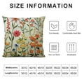thumbnail image 5 of Wildflower Faux Embroidery Print Throw Pillow Cover Boho Embroidered Floral Decorative Soft Cushion Case Spring Fall Christmas Home Decor Gift Sofa Flower Pillowcase, 5 of 5