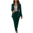 thumbnail image 2 of Pyhlmscde Women's Winter Solid Color Buttoned Slim Fit Cardigan Two Piece Set, Cardigan Sweaters for Women, Cardigan for Women, Fall Outfits for Women, 2 of 6