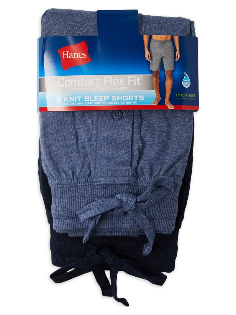 Hanes Men's Cotton Modal Sleep Shorts, 2-Pack, ComfortFlex Fit