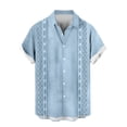 thumbnail image 7 of ZUBKTE Men's Vintage Bowling Shirt Short Sleeve Button Down Summer Cuba Beach Shirts S-4XL, 7 of 7