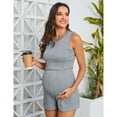 thumbnail image 3 of Women 2 Piece Outfits Sleeveless Tank Crop Top and Drawstring Shorts Sets, 3 of 5