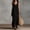 Black, variant on Women's Cotton Linen Dress Casual Summer Sleeveless Dress Loose Split Solid Color Maxi Dresses Navy