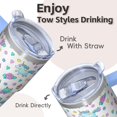 thumbnail image 4 of 20OZ Unicorn Themed Tumbler with Handle and Durable Straw Double Wall Stainless Steel Insulated Cup Travel Mug Great Presents for Women Mom Friends on Birthday Christmas Thanksgiving, 4 of 6