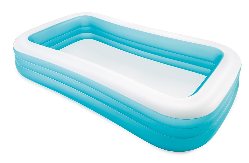 Giant Inflatable Kiddie Pool - Family and Kids Inflatable Rectangular Pool - 10 Feet Long (120' X 72' X 20')