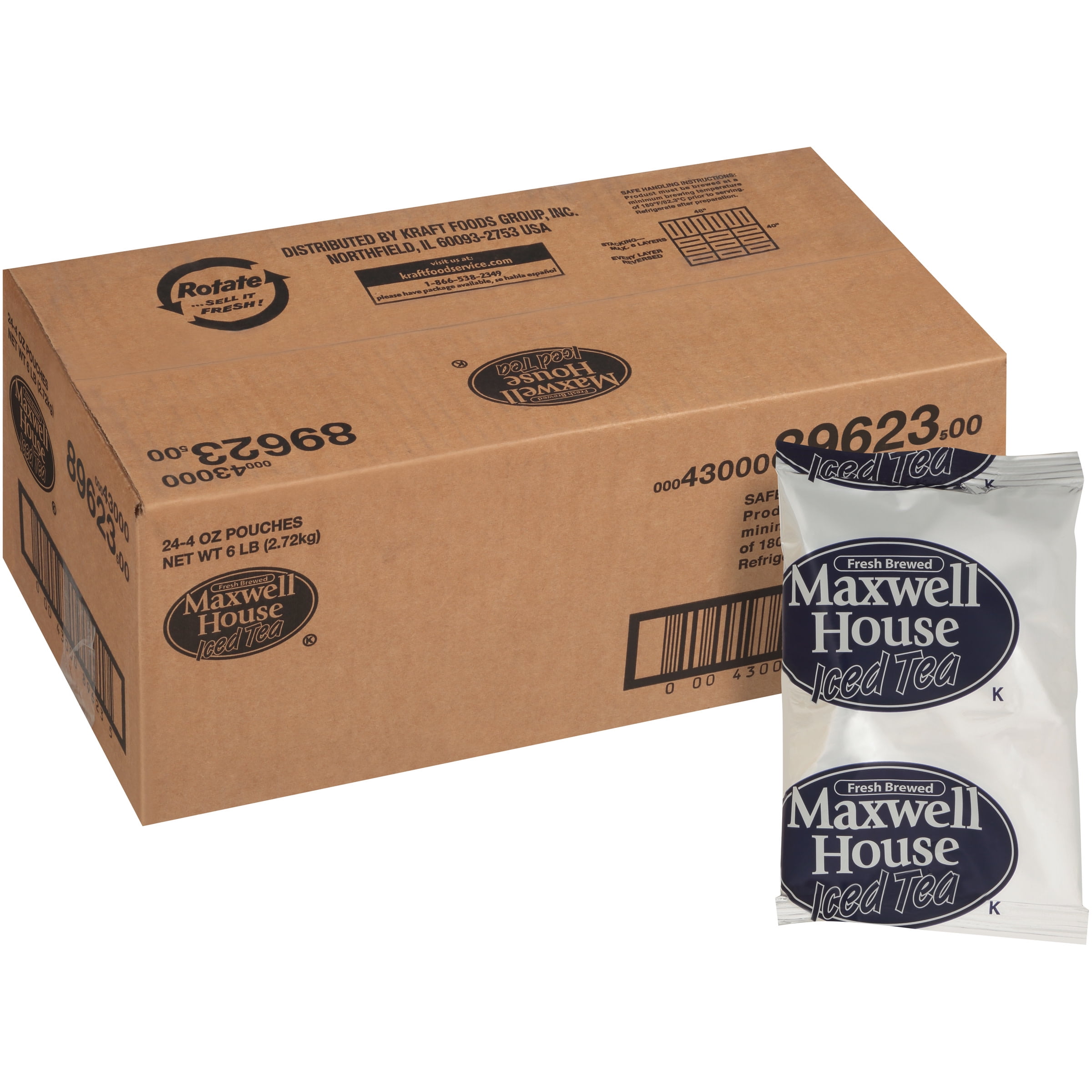 Maxwell House Loose Iced Tea, 24 ct Casepack, 4 oz Bags