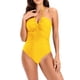 thumbnail image 2 of Bañador de cuello colgante para mujer, traje de baño de una pieza multicolor sin espalda, cómodo, conservador, de talla grande OAVQHLG3B Store  lin121212, 2 of 4