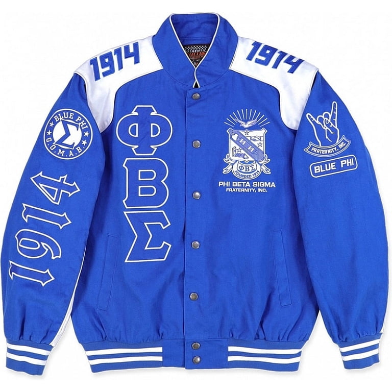 Big Boy Phi Beta Sigma Divine 9 S11 Mens Racing Twill Jacket 