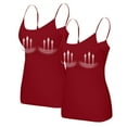 thumbnail image 2 of HOCIRET Tank Tops with Built in Bra for Women Adjustable Spaghetti Strap Cami Sleeveless Summer Tops Wine 4XL, 2 of 5