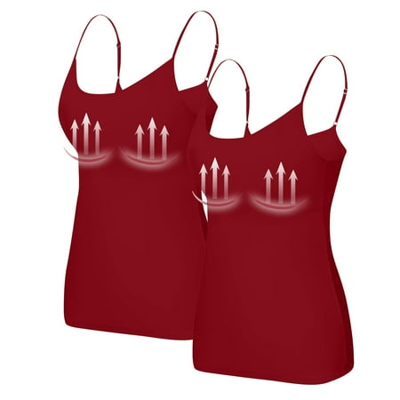 Nokdvo 2PC Yoga Racerback Tank Top for Women with Built in Bra Women s Padded Sports Bra Fitness Workout Running Shirts S