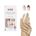 thumbnail image 1 of KISS Voguish Fantasy Press On Nails Pegamento para uñas incluido 'Charmante' Multicolor Tamaño mediano Forma almendra Incluye 28 uñas 2 g de pegamento 1 barra de manicura 1 mini lima, 1 of 5