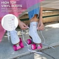 thumbnail image 5 of CHICAGO Skates Patines de cuatro ruedas blancos premium para mujeres principiantes Diseño clásico ajustable de caña alta para patines de interior o exterior y Roller Derby, 5 of 5