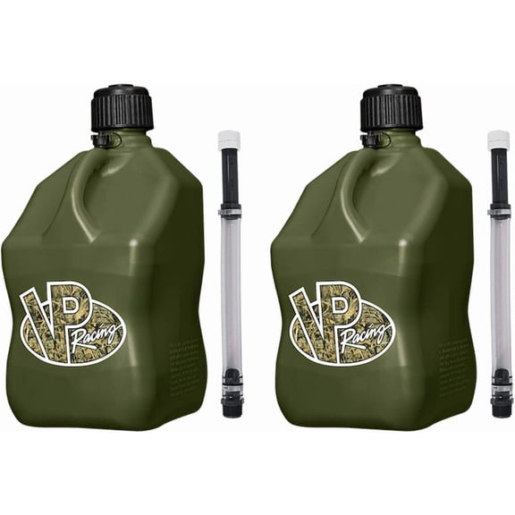 VP Racing 3846-CA, 5.5 Gallon Square Motorsport Jug Camo & 14" Standard Hose (2 Pack)
