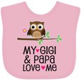 thumbnail image 3 of Inktastic My Gigi and Papa Love Me Granddaughter Girls Baby Bib, 3 of 4