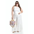 thumbnail image 4 of Pantalon estilo palazzo Roman Fashion /Tallas Extras, R42 (Blanco) blanco 38, 4 of 6