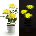 thumbnail image 3 of Cateissary Lámpara de maceta de bonsái con luz, planta en maceta Artificial, 3 cabezas, luces rosas, lámparas de paisaje para jardín, césped al aire Decoración del hogar Azul Cateissary HA072595-04B, 3 of 6