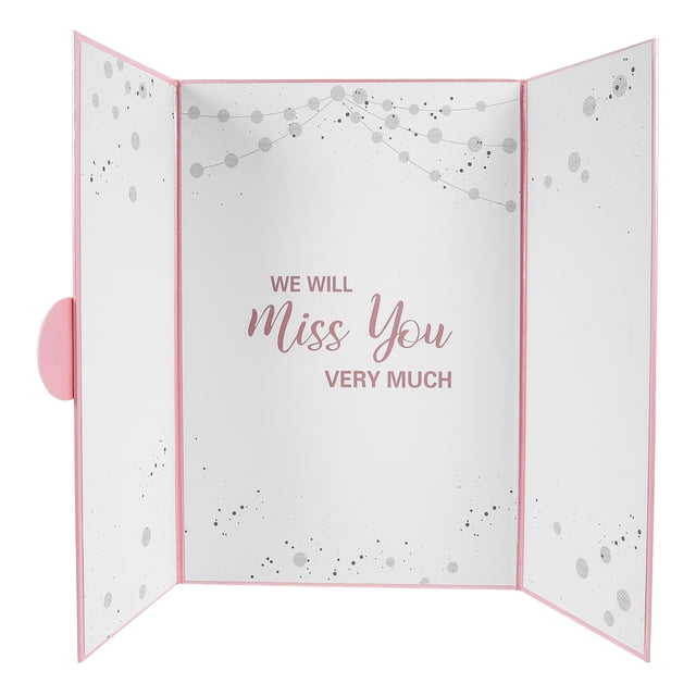 unbranded Creative Graduation Greeting Card Pink Paper Elegant Farewell Gift for Celebration