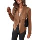 thumbnail image 1 of Abrigo PRETTYGARDEN 2025 de ante sintético camel con frente abierto S, 1 of 9
