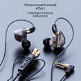 thumbnail image 4 of Auriculares de música con cable de 3,5 mm para grabación, canto, transmisión en vivo, monitoreo y retroalimentación auditiva, 4 of 6