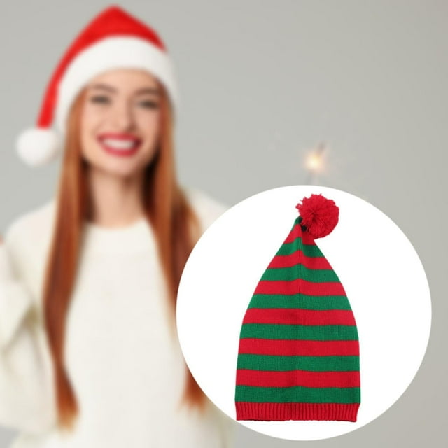 Gorro de punto navideño perfecl Rojo verde