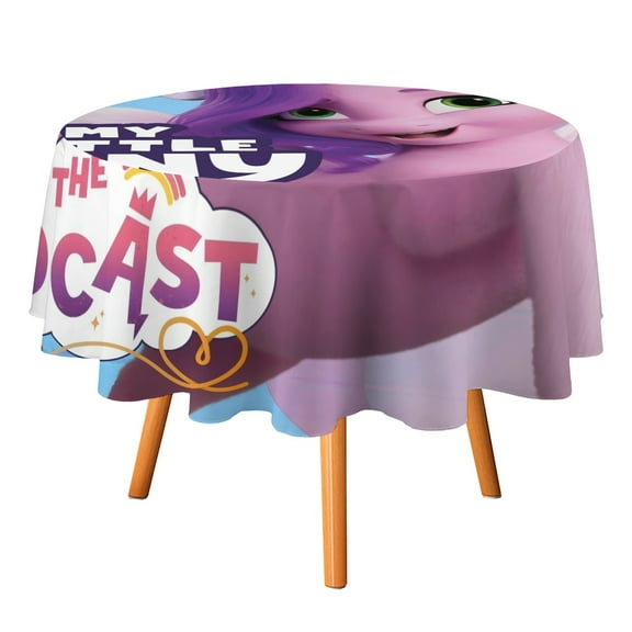 My Little Pony-Theme Round tablecloth has an iconic print, fits most tables, and is easy to care for perfect gifts for fans friends and family.diameter60''(152cm)